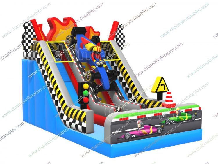 race car inflatable slide