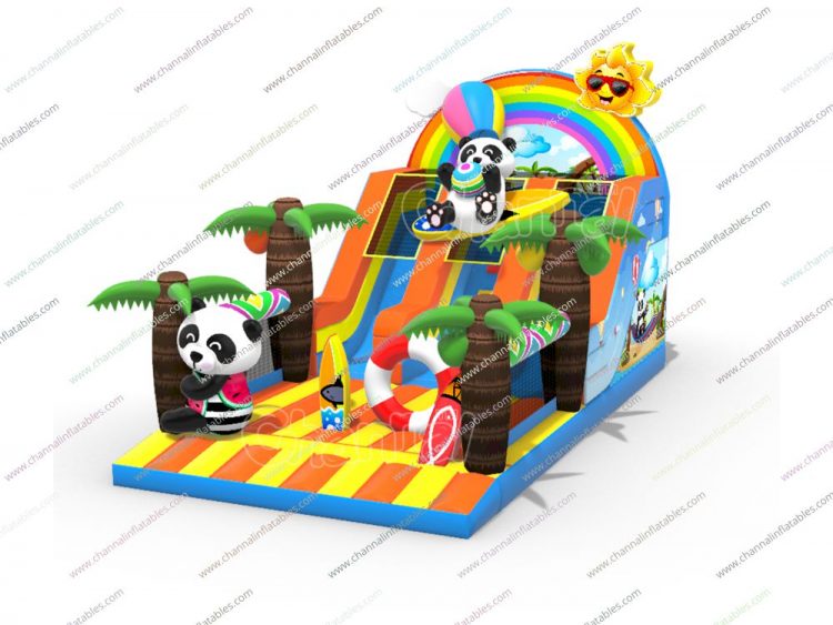 panda beach inflatable slide