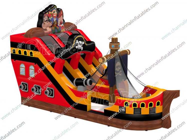 inflatable pirate ship slide