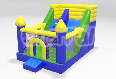 blue castle inflatable slide