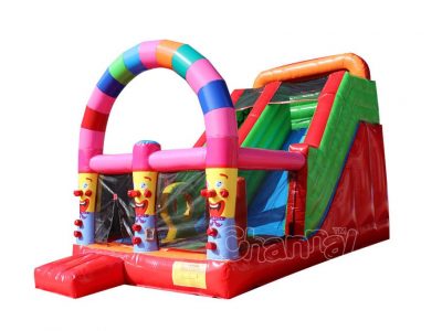 clown theme inflatable slide