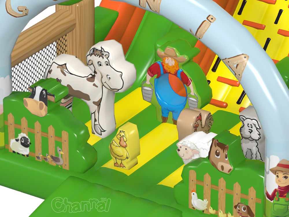 Farm Barn Inflatable Slide Channal Inflatables