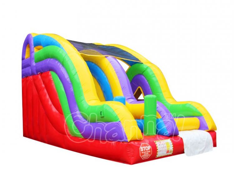 inflatable slide with obstacles for kids