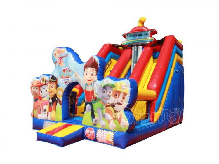 paw patrol inflatable dry slide