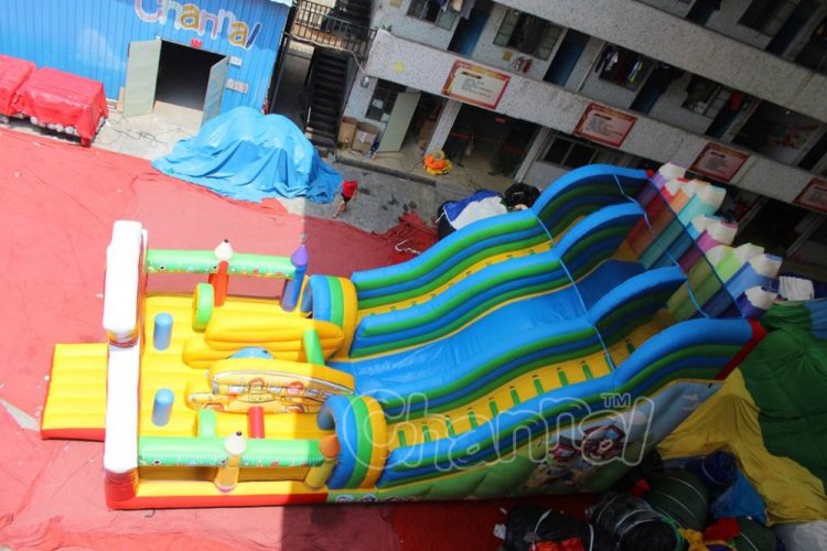 buy back to school inflatable slide with obstacles