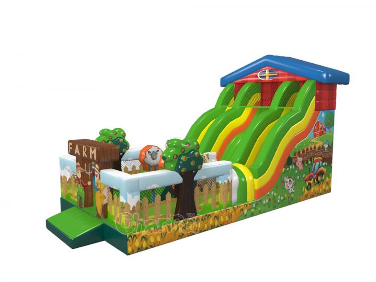 farm farmland orchard inflatable slide