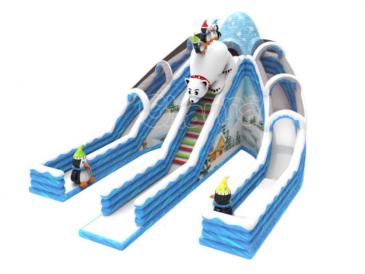 winter land inflatable slide