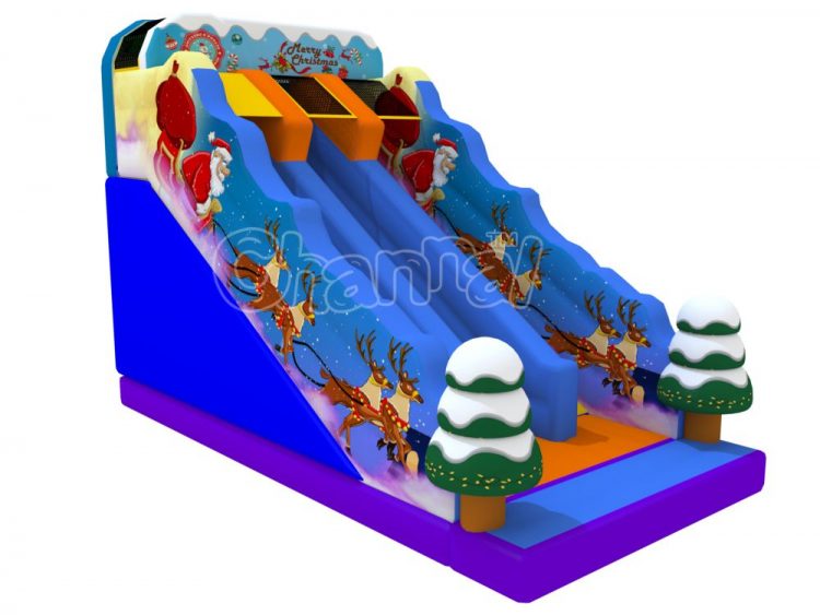 Santa reindeer inflatable slide for sale