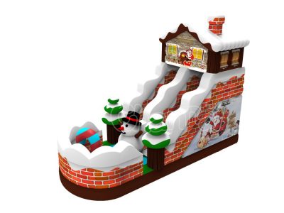 Xmas house inflatable slide for sale