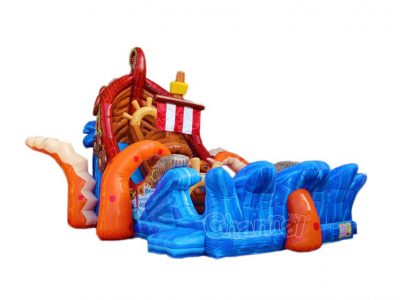 kraken attack inflatable slide