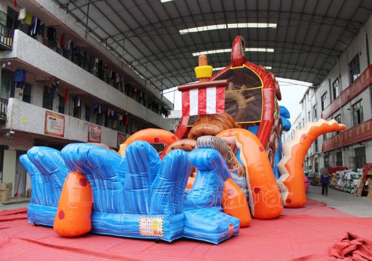 colossal octopus inflatable slide for adults and kids