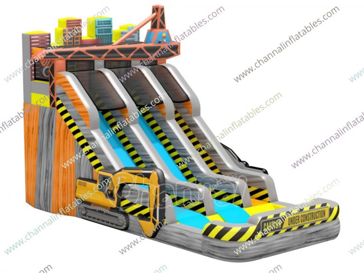 under construction inflatable water slide