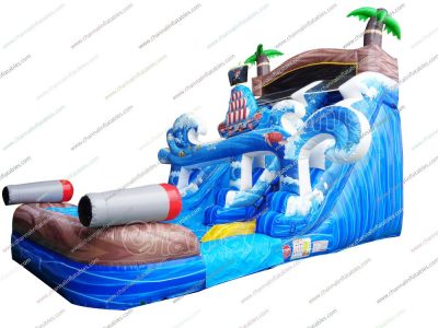 pirate wave inflatable water slide
