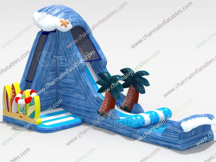 giant wave inflatable water slide