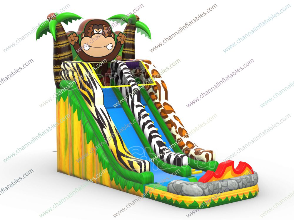 Monkey Inflatable Water Slide Channal Inflatables