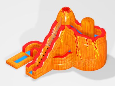 volcano inflatable water slide for sale