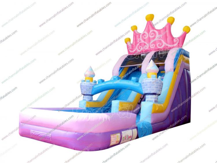 king / queen crown water slide with pool