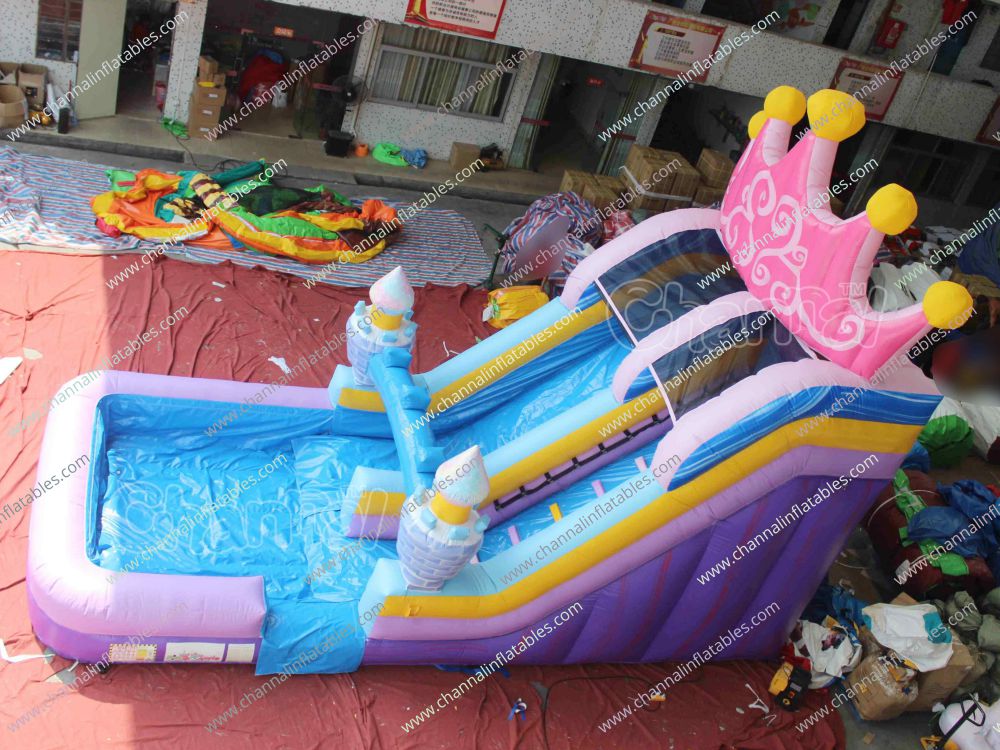 King Crown Inflatable Water Slide Channal Inflatables