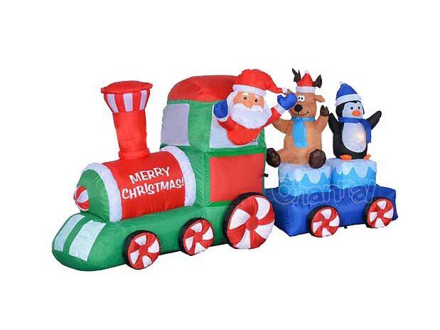 blow up christmas train decoration for sale