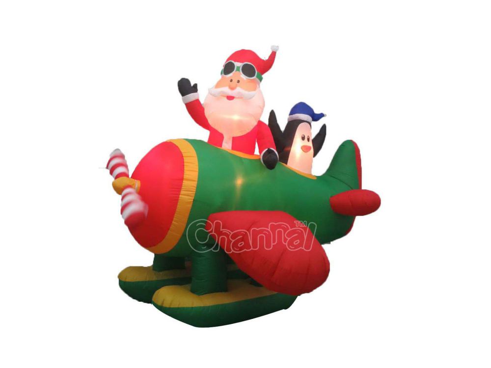Christmas Blow Up Airplane Channal Inflatables