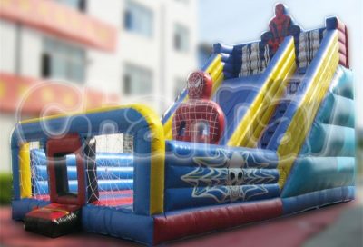 spider man combo inflatable slide