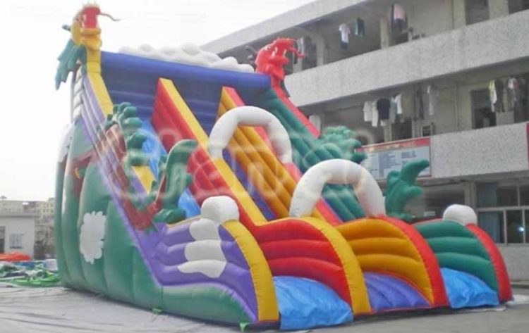 chinese dragon inflatable slide