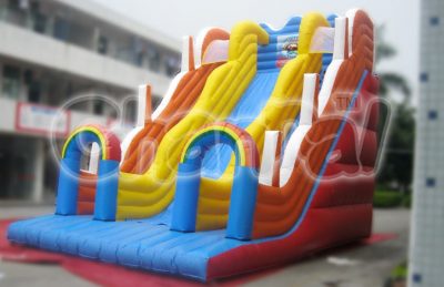 rainbow inflatable slide