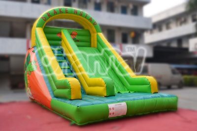 green dragon inflatable slide