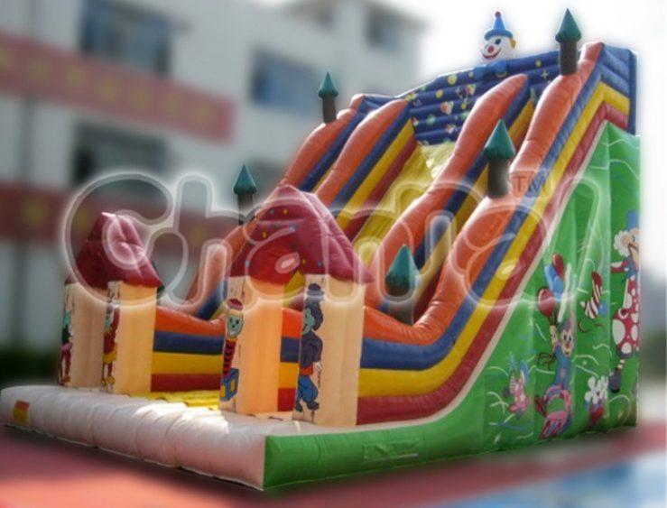 funny circus inflatable slide