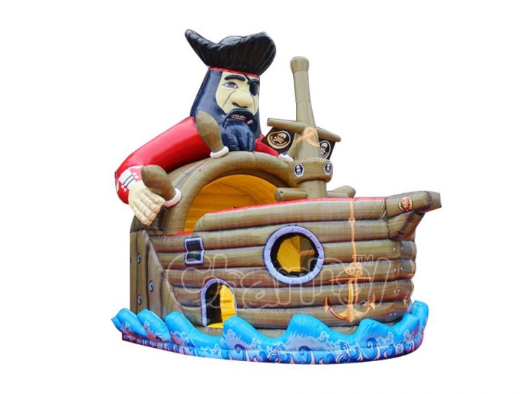 pirate ship captain inflatable slide