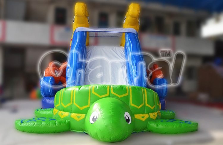 sea turtle sea horse inflatable slide