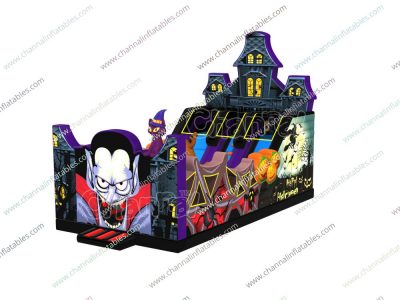 happy halloween inflatable slide