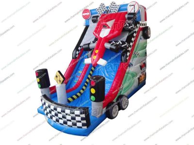 racecar inflatable water slide