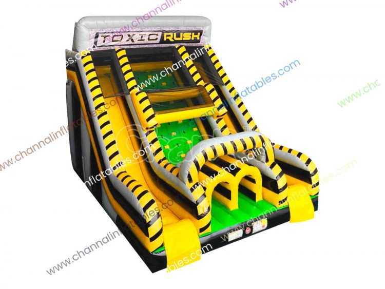 toxic rush inflatable double slide