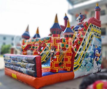 sonic castle inflatable slide