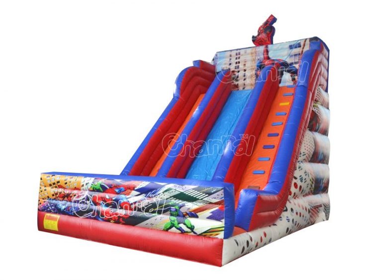 spider man red inflatable slide