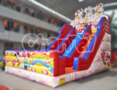 mickey mouse theme inflatable slide