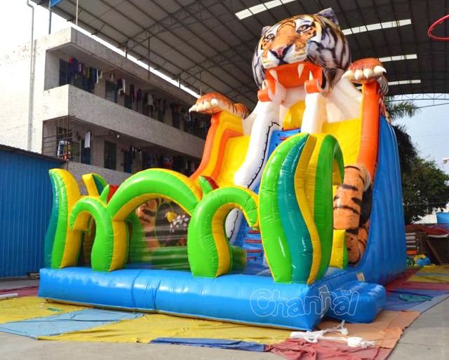 fierce tiger dry slide inflatable