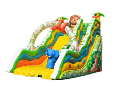 peaceful animals inflatable slide