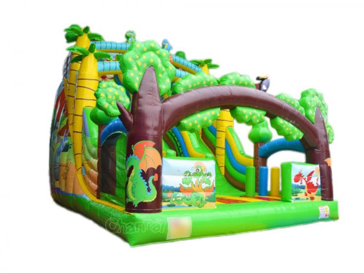 inflatable dinosaur slide for kids