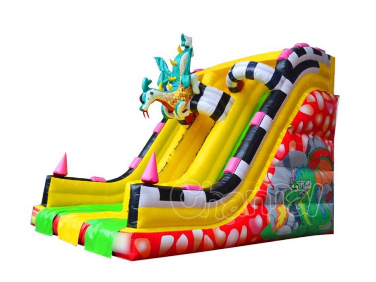 fire dragon inflatable slide