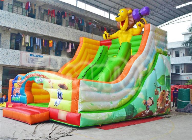power lion inflatable slide