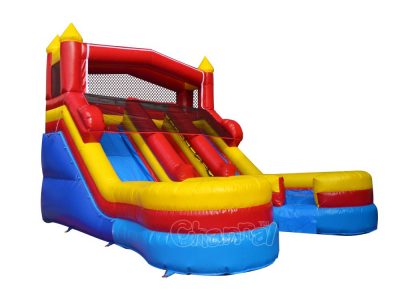 2 side slides inflatable slide