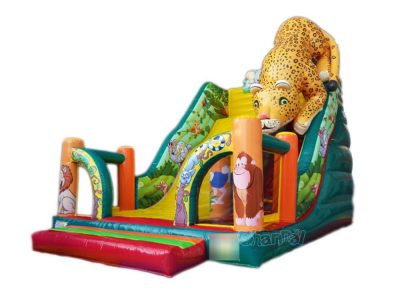 leopard inflatable slide