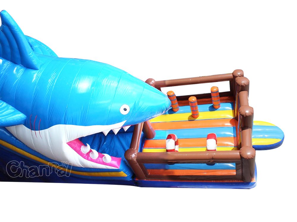 inflatable shark slide
