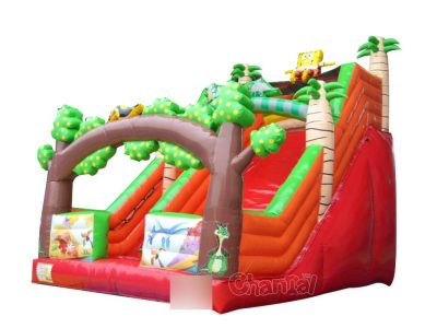 20ft jungle inflatable dry slide for kid