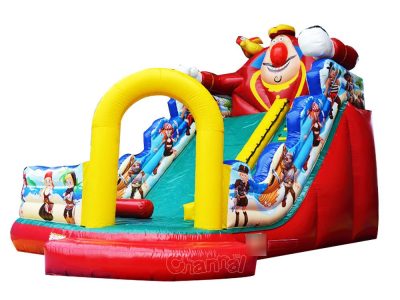 pirate bay inflatable slide with a fat pirate