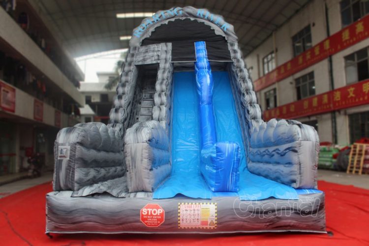 21' dual lane roaring river inflatable slide