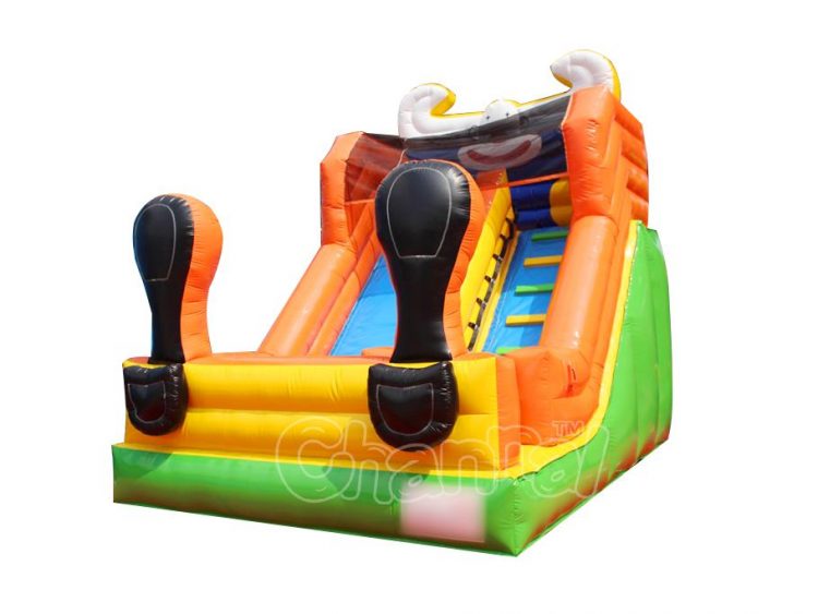 big shoes clown inflatable slide