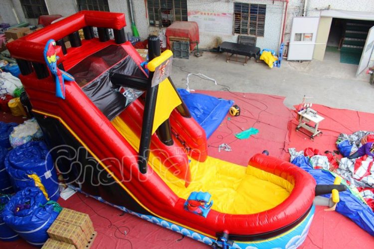 pirate ship inflatable water slide for sale